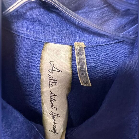 Aratta Adonis Blue Embroidered Maxi Shirt Dress $176 MSRP-current Style - Picture 4 of 4